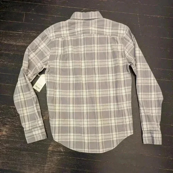 NWT Mutual Weave Grey Plaid Shirt Size Small - Picture 2 of 4